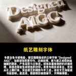 Paper Carved Typography — AI Papercraft Stacked 3D Font Design Prompt